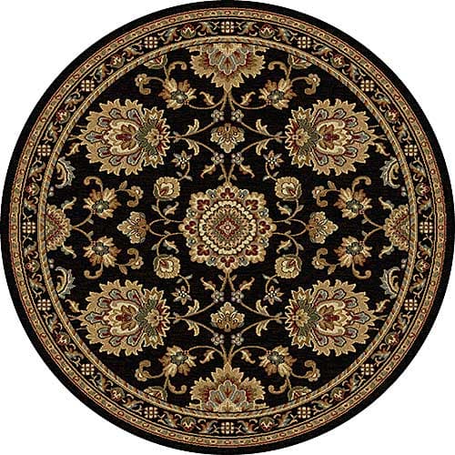 Tayse Sensation Charlotte Black Round Area Rug - 5'3 - image 