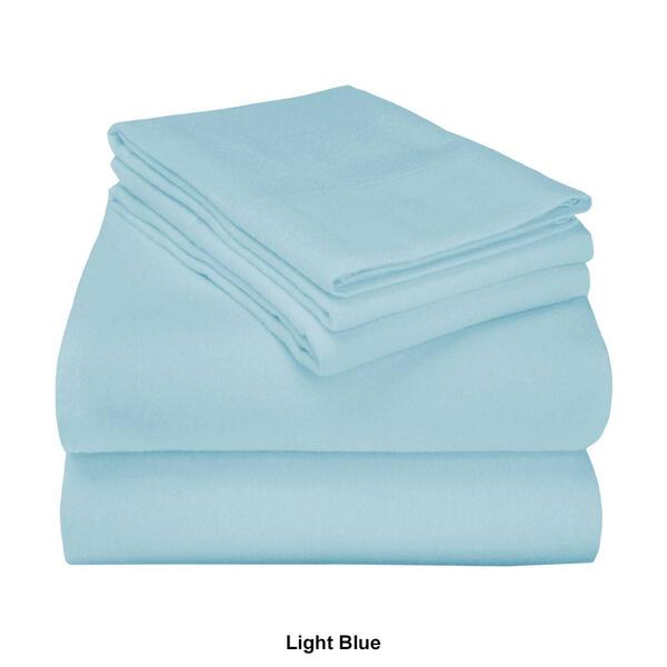 Superior Solid Cotton Flannel Deep Pocket Sheet Set