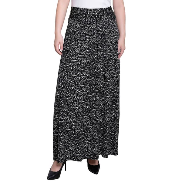 Womens NY Collection Pull On Printed Skirt - image 