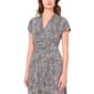 Womens MSK Short Sleeve V Neck Geometric Midi Dress - image 4