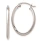Gold Classics&#40;tm&#41; 14kt. White Gold Oval Tube Hoop Earrings - image 1