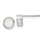 Gemstone Classics&#40;tm&#41; White Gold 5mm. Opal Stud Earrings - image 1