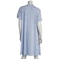 Womens Elegant Dreams Short Sleeve Lace Trim Brushed Nightgown - image 2