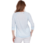 Womens Hearts of Palm Aqua Fresh 3/4 Sleeve Palm Tree Tee - image 2