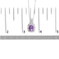 Haus of Brilliance Sterling Silver Purple Amethyst Drop Pendant - image 5