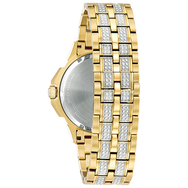 Mens Bulova Crystal Accent Bracelet Watch - 98C126