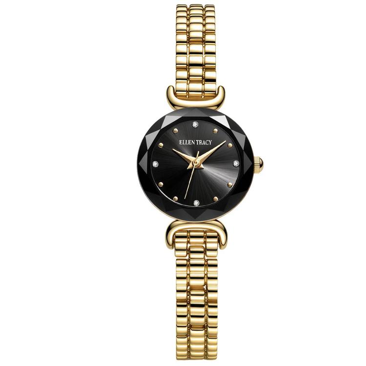 Womens Ellen Tracy Yellow Gold-Tone Bracelet Watch - ET5480GD