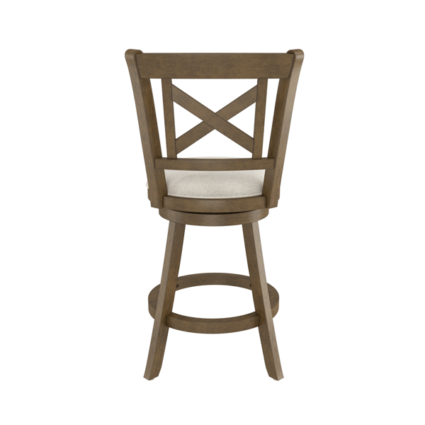 HH2 Home Hamlin Wood Counter Height Swivel Stool