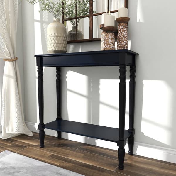 9th & Pike® Black Traditional Wood Console Table