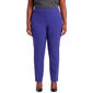 Plus Size Kasper Ava Solid Straight Leg Crepe Dress Pants - image 2