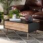 Baxton Studio Jensen Black/Rustic Brown Finish Wood Coffee Table - image 9
