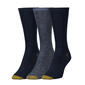 Womens Gold Toe&#40;R&#41; 3Pk. Non-Binding Flat Knit Crew Socks - image 1