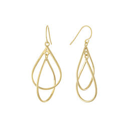 Athra Gold Over Brass Pear Shaped Drop Earrings