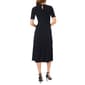Womens MSK Short Sleeve Side Twist Solid Midi Dress - image 2