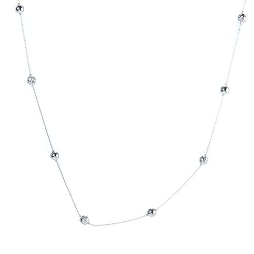 Gloria Vanderbilt Silver Ball Strand Necklace