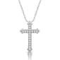 Nova Star(R) Sterling 1/4ctw. Lab Diamond Cross Pendant - image 1