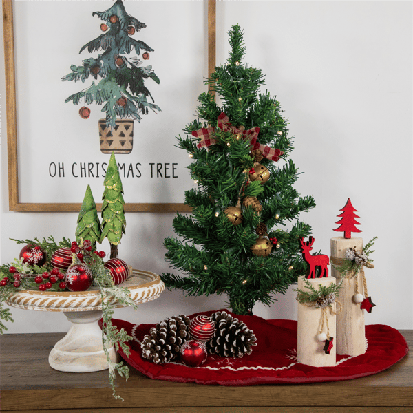Northlight 2ft. Pre-Lit Medium Mixed Classic Pine Christmas Tree