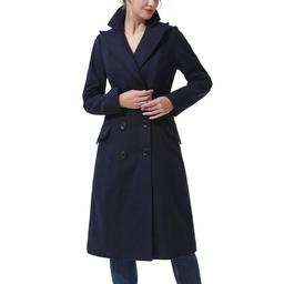 Womens BGSD Long Wool Peacoat