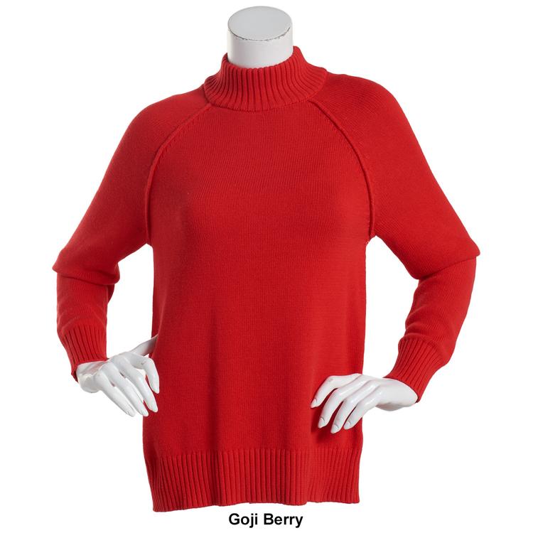 Womens 89th & Madison Perfect Solid Mock Neck Sweater
