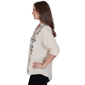 Womens Ruby Rd. Tropical Noir Roll Tab Sleeve Front Button Blouse - image 4