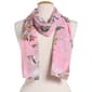 Womens Renshun Summer Floral Pearl Silky Oblong Scarf - image 2