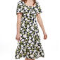 Womens Luxology Short Sleeve Floral Challi A-Line Dress - image 3