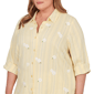 Plus Size Alfred Dunner Out Of The Blue Embroidered Daisy Blouse - image 5