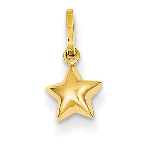 Gold Classics&#40;tm&#41; 14k. Yellow Gold Puffed Star Charm - image 