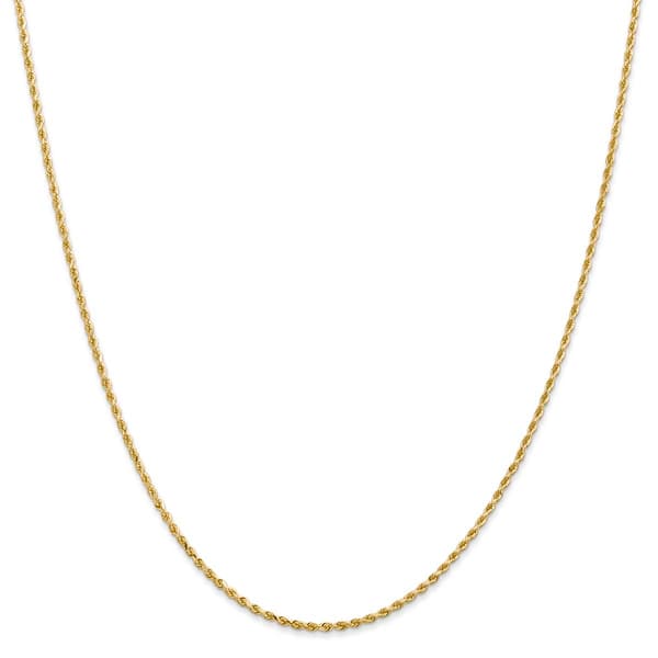 Unisex Gold Classics™ 1.50mm. 14k Diamond Cut Rope Chain Necklace