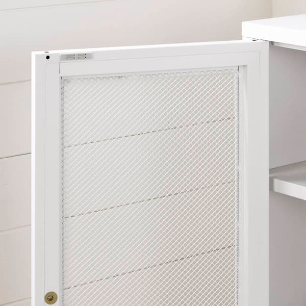South Shore Crea Metal Mesh 2-Door Accent Cabinet