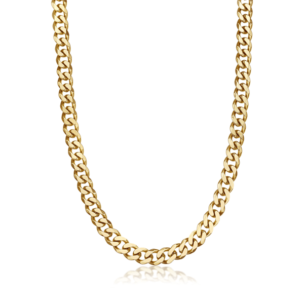 Mens Lynx Gold-Tone Ion Plated Curb Chain Necklace & Bracelet Set
