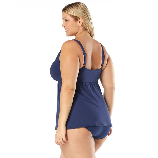 Plus Size Beach House Willow Twist Front Tankini Swim Top