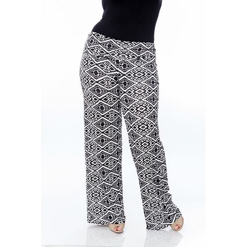 Plus Size White Mark Palazzo Pants - image 