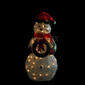 Northlight Seasonal 38in. Pre-Lit Tinsel Snowman with Wreath - image 2