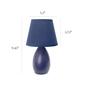 Simple Designs Mini Egg Oval Ceramic Table Lamp w/Matching Shade - image 5