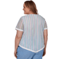 Plus Size Alfred Dunner Caribbean Blues Textured Stripe Blouse - image 2