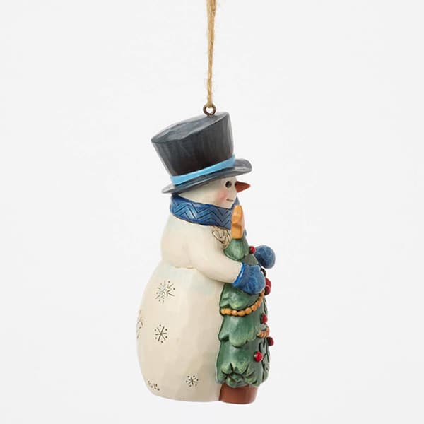 Jim Shore Snowman with Tree Christmas Ornament