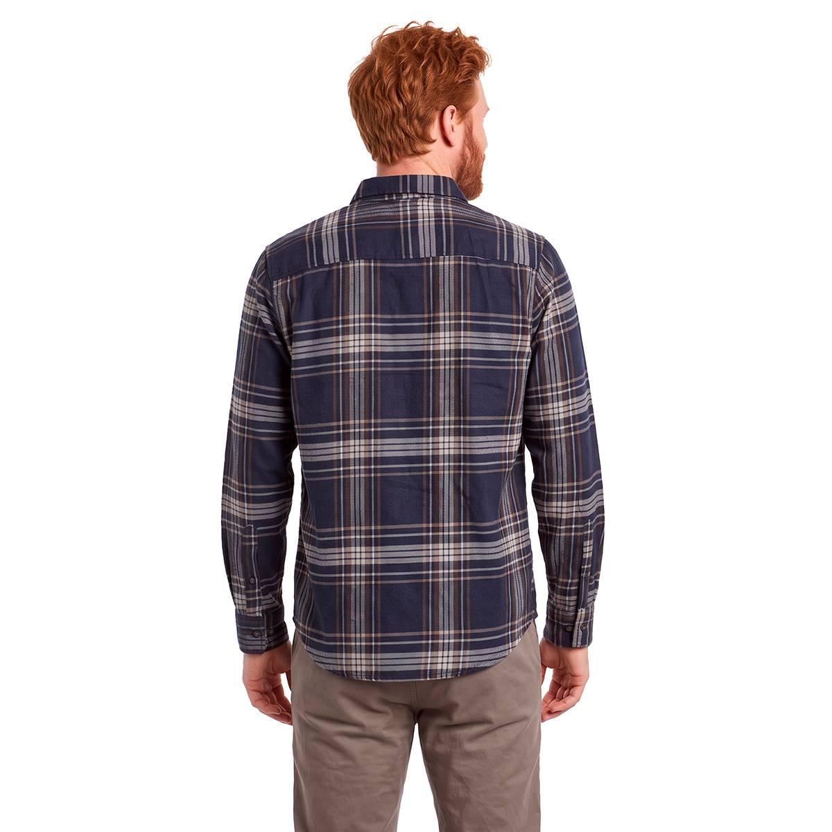Mens Jackson Hole Flannel Shirt - Navy/Tan