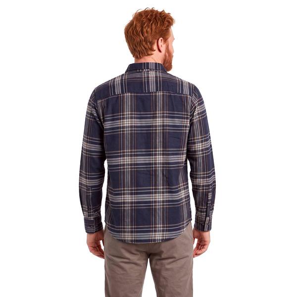 Mens Jackson Hole Flannel Shirt - Navy/Tan
