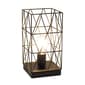 Simple Designs Geometric Square Metal Table Lamp w/Retro Shade - image 1