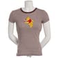Juniors C-Life Embroidered Pooh Mini Stripe Longer Baby Tee - image 1