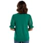 Womens Adrianna Papell Elbow Sleeve Clip Dot Woven V-Neck Blouse - image 4