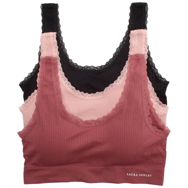 Plus Size Laura Ashley 3Pk Ribbed Bra - LS6584-3PKJ - image 