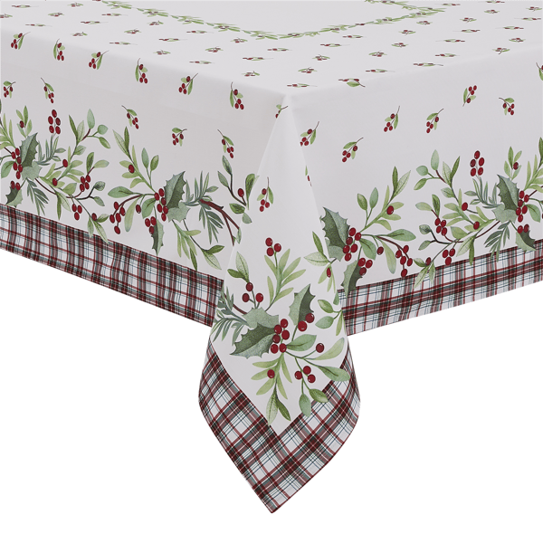 Avanti Holly Plaid Tablecloth