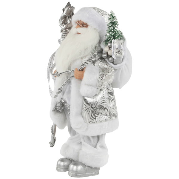 Northlight 12in. Santa Claus with Staff & Bag Christmas Figure