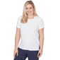 Womens Alfred Dunner Port Side Short Sleeve Square Neck Blouse - image 2
