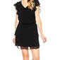 Womens MSK Flutter Sleeve V-Neck Smock Waist A-Line Dress - image 3