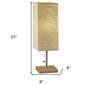 HomeRoots 25in. Solid Wood and Silver Metal Table Lamp - image 3