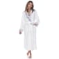 Womens White Mark Leopard Collar Cozy Lounge Robe - image 1