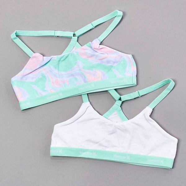 Girls Hurley 2pk. Mint Racerback Bralettes - Boscov's